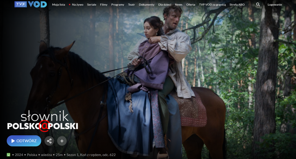 Kadr z programu Słownik polsko@polski
Źródło: https://vod.tvp.pl