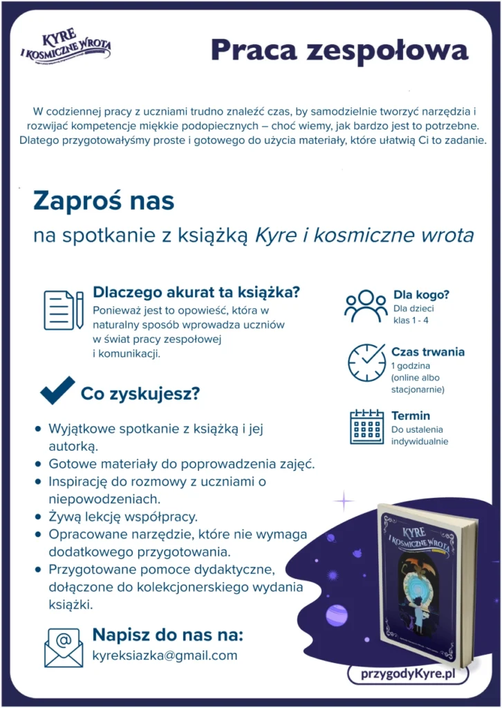 Spotkanie z książką Kyre i kosmiczne wrota